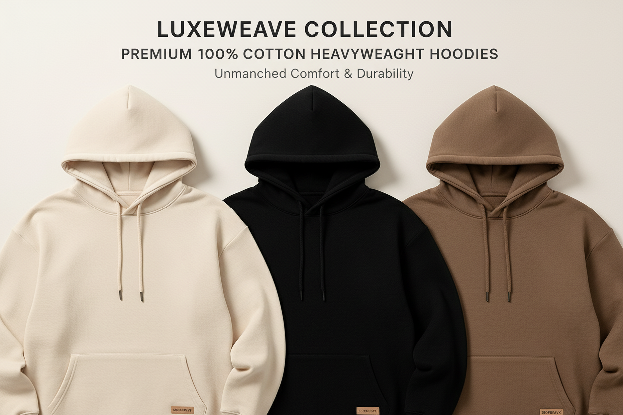 Premium 100% Cotton Heavyweight Hoodies