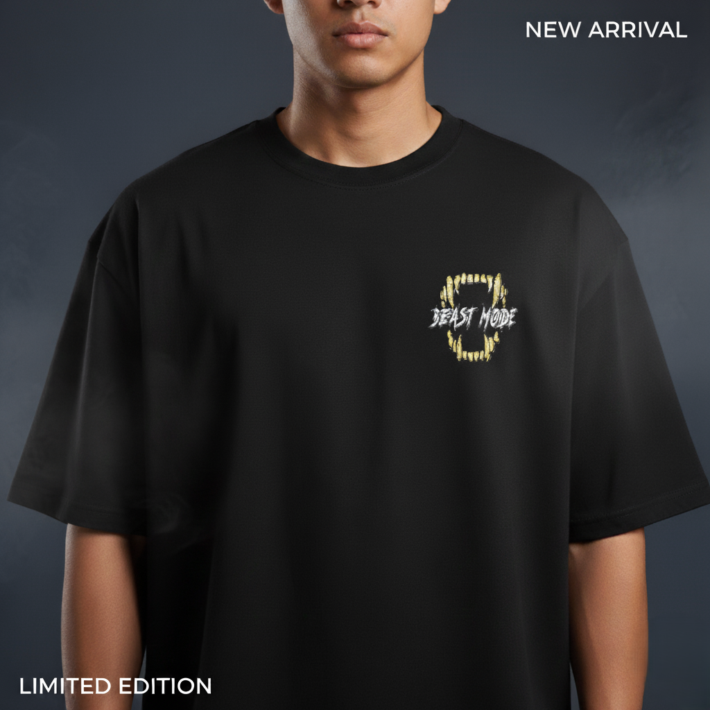 Beast Mode Dual Graphic Oversized Tee |