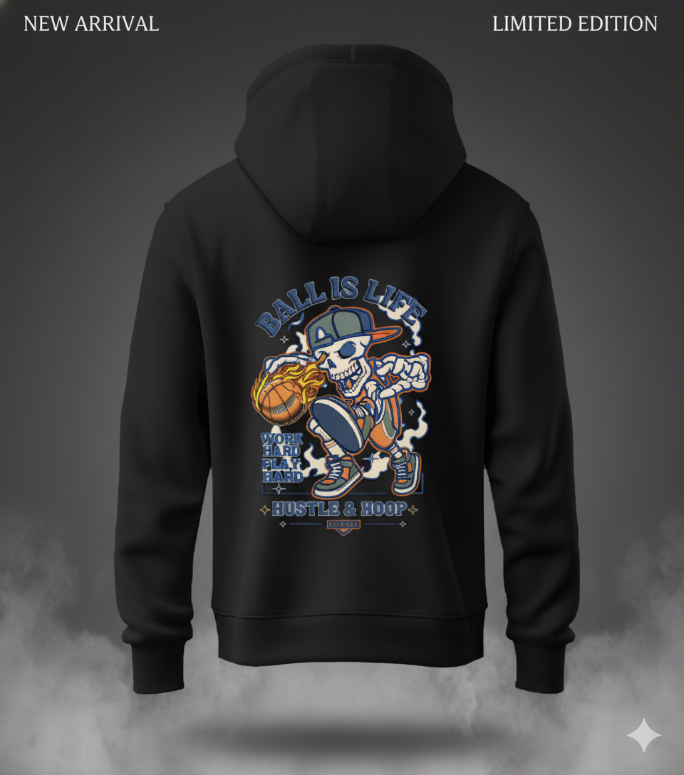 Skeleton Baller Winter Hoodie | Ball Is Life Edition