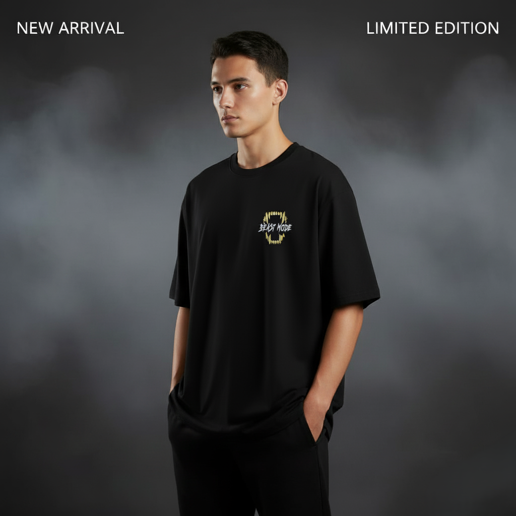 Beast Mode Dual Graphic Oversized Tee |