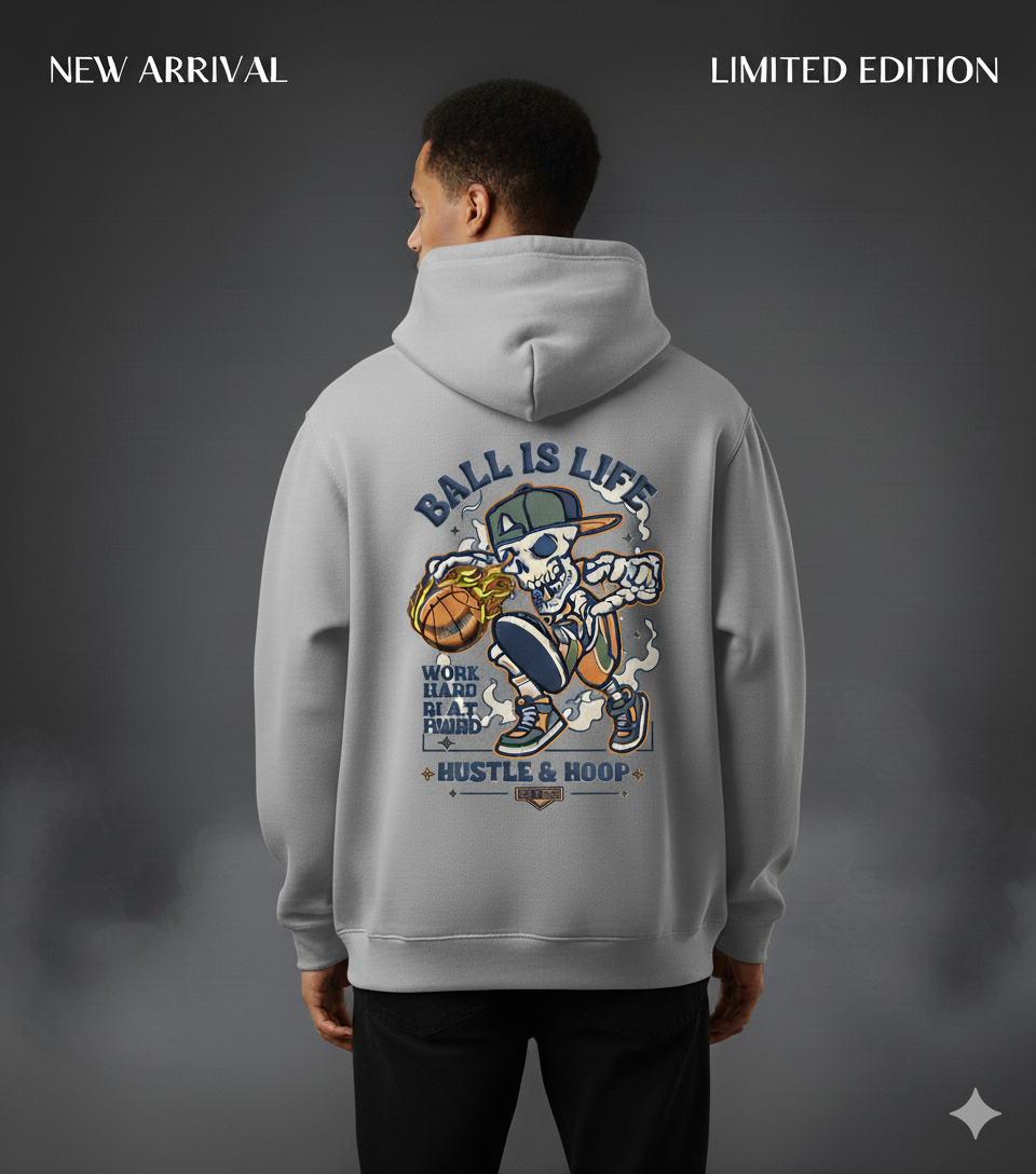 Skeleton Baller Winter Hoodie | Ball Is Life Edition