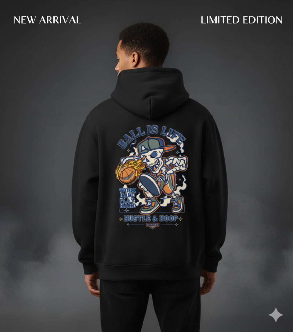 Skeleton Baller Winter Hoodie | Ball Is Life Edition