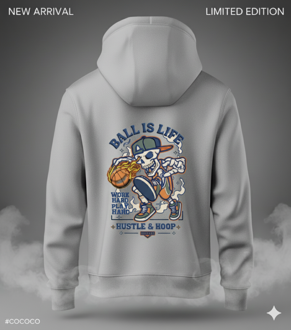 Skeleton Baller Winter Hoodie | Ball Is Life Edition