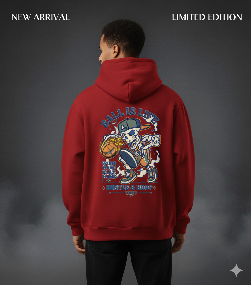 Skeleton Baller Winter Hoodie | Ball Is Life Edition