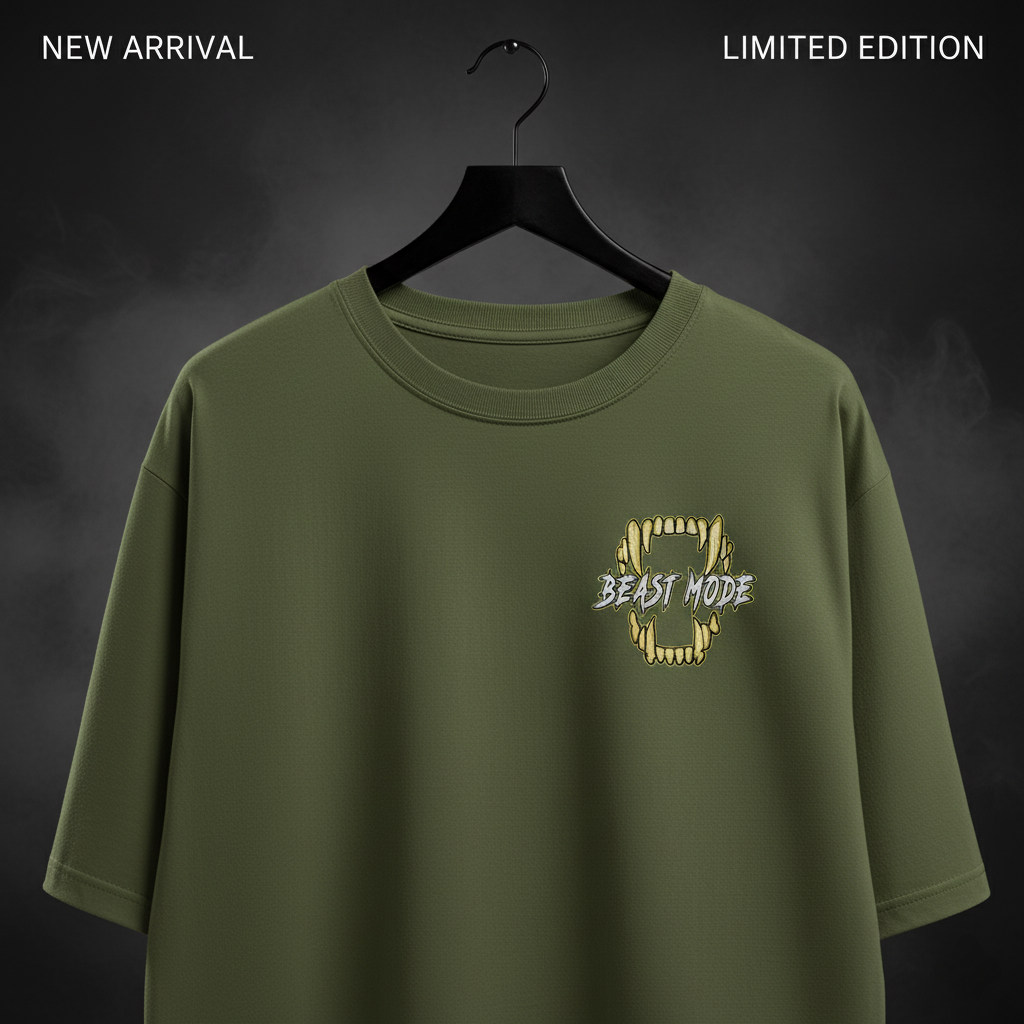 Beast Mode Dual Graphic Oversized Tee |