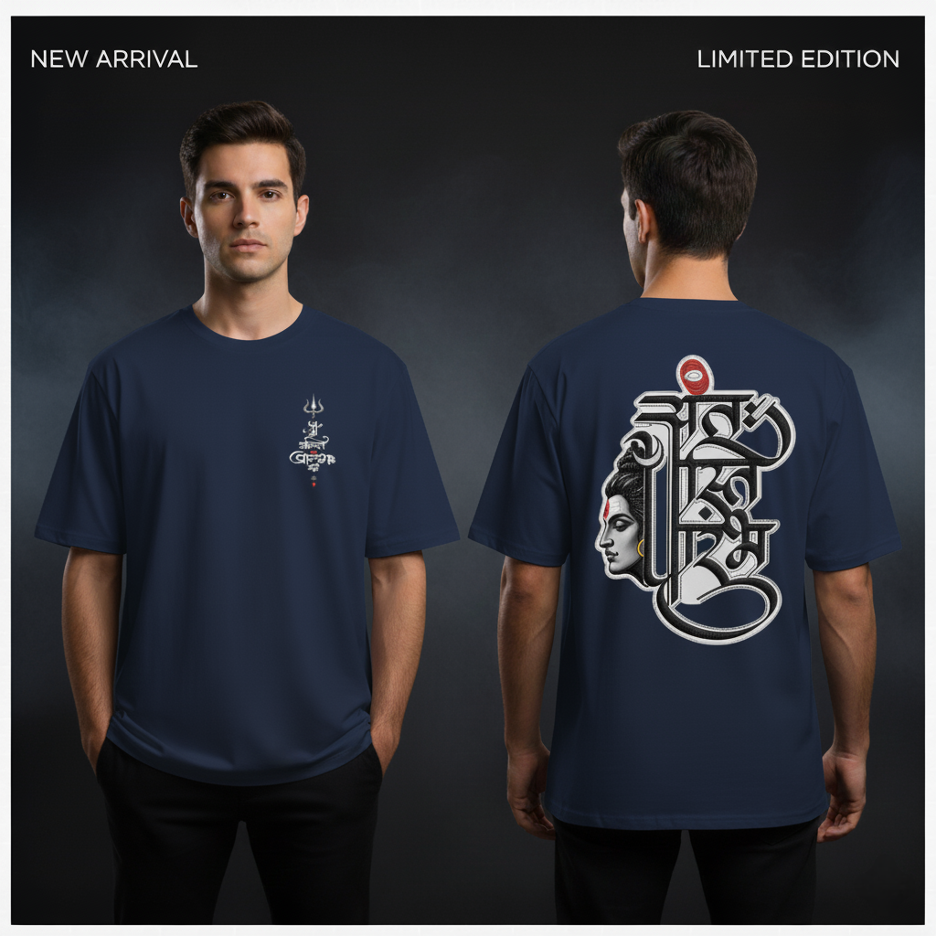 The Kaal Chakra Oversized T-Shirt - Lord Shiva's \अंत ही आरंभ है\ (End is the Beginning) Print