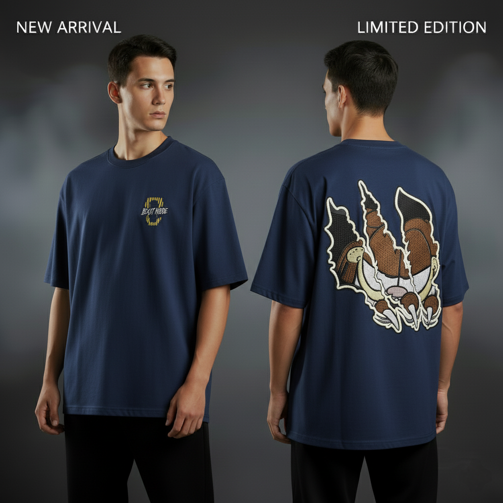 Beast Mode Dual Graphic Oversized Tee |