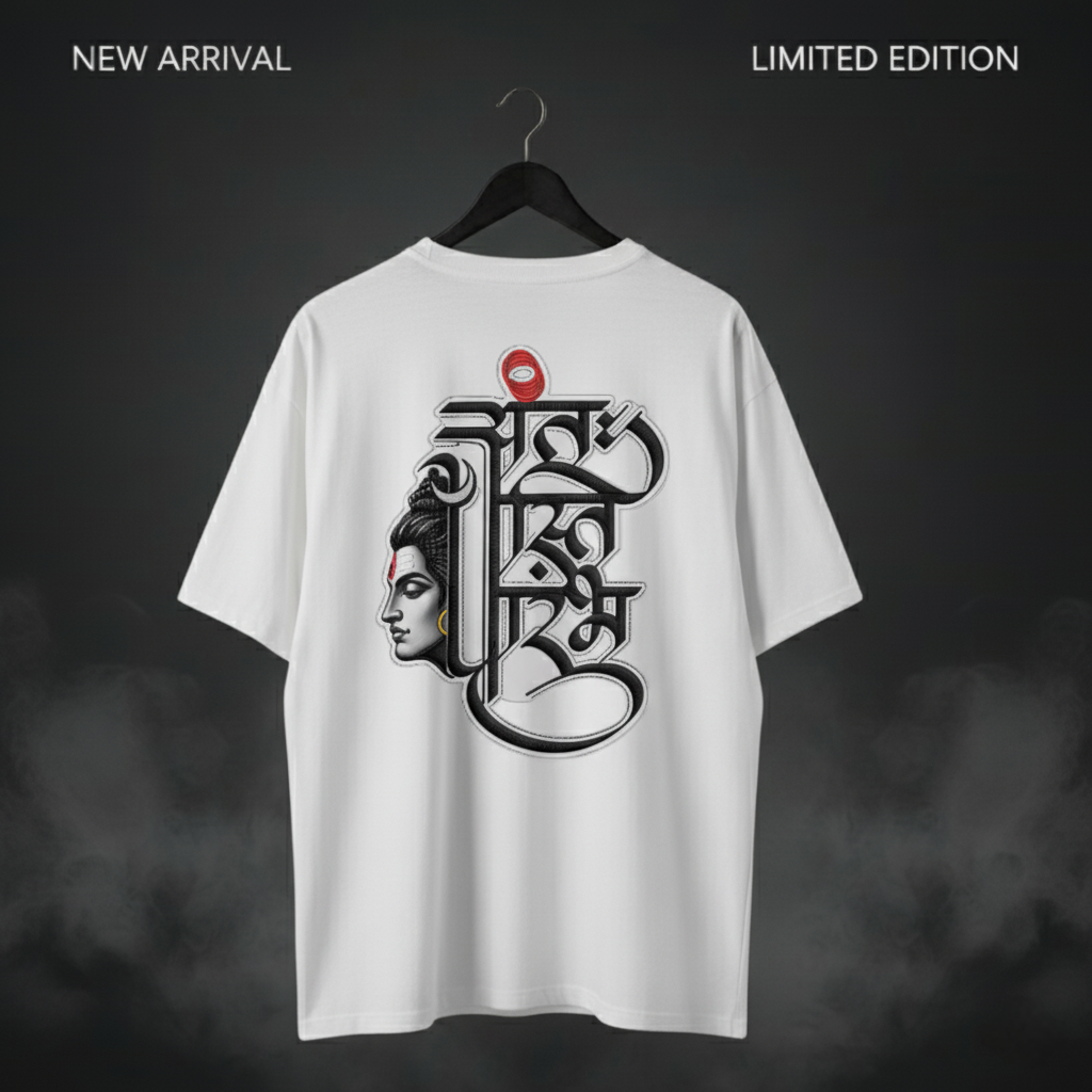 The Kaal Chakra Oversized T-Shirt - Lord Shiva's \अंत ही आरंभ है\ (End is the Beginning) Print