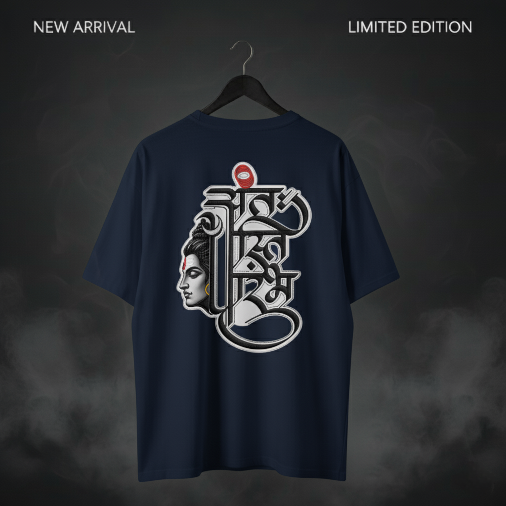 The Kaal Chakra Oversized T-Shirt - Lord Shiva's \अंत ही आरंभ है\ (End is the Beginning) Print